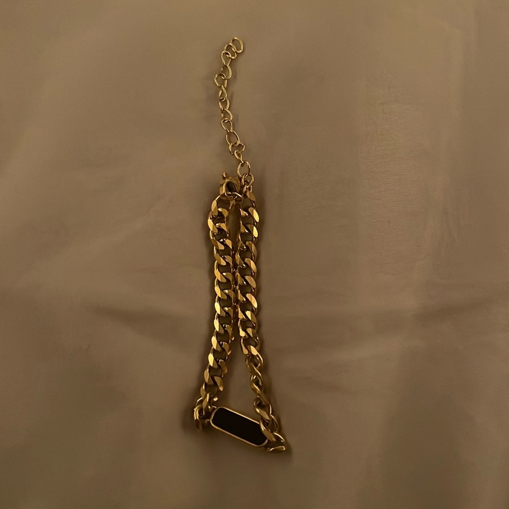 Gold and Black Gem Bracelet